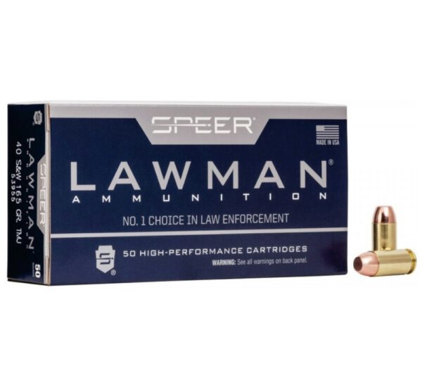 40 s&w speer / lawman 165 grain, tmj 50 rounds