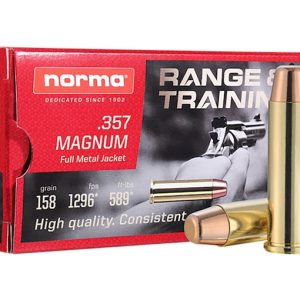 357 MAGNUM NORMA – 500 ROUND – 158 GR FULL METAL JACKET