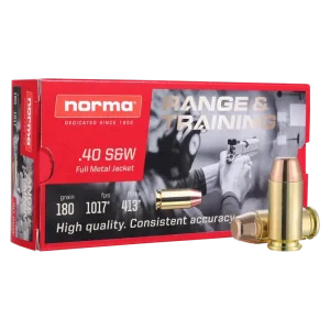 40S&W NORMA – 1000 ROUND CASE – 180 GR FMJ