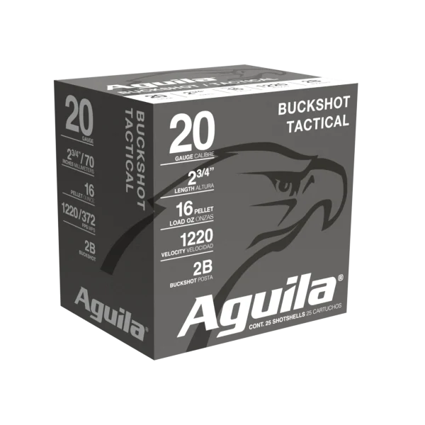 20 GAUGE  AGUILA - 2-3/4" 2 BUCK - 250 ROUNDS CASE