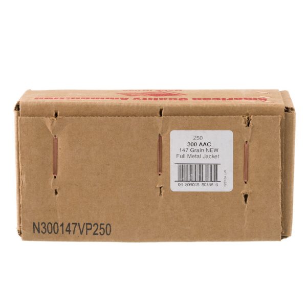 300AAC BLACKOUT AQA - 147 GRAIN FULL METAL JACKET- 250 ROUNDS BULK PACK