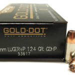 9MM SPEER GOLDDOT LE DUTY – 1000 ROUND CASE – 124 GR +P JHP – BRASS CASE