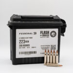 .223 Rem Federal LE Bonded Soft Point 62Gr- 200 rounds with MTM can
